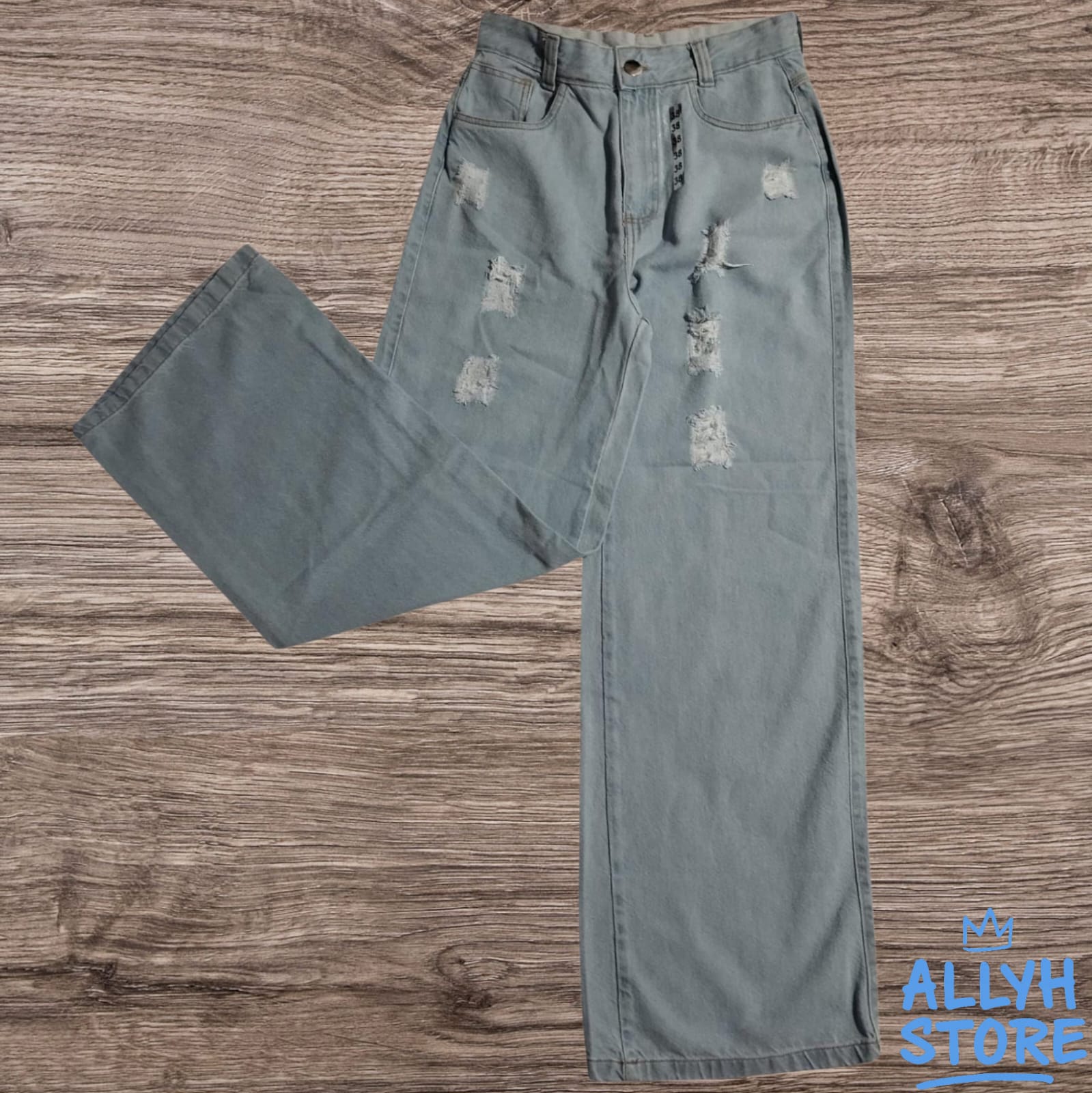 Calça Jeans Feminina Wide Leg Tam 38